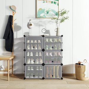 <span class=keywords><strong>Zapatero</strong></span> <span class=keywords><strong>de</strong></span> plástico plegable DIY gris - Product Image 2