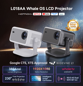 โปรเจคเตอร์ L018AA สมาร์ทแอนดรอยด์ 13 ระบบปฏิบัติการ Whale สำหรับโฮมเธียเตอร์ วิดีโอโปรเจคเตอร์พกพาขนาดเล็ก ความละเอียด 4K - Product Image 1
