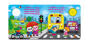 Le livre sonore musical pour tout-petits « Les roues du bus chantent en unisson » avec 1 bouton, livre cartonné musical, livre d'apprentissage précoce avec comptes-rendus - Product Image 3