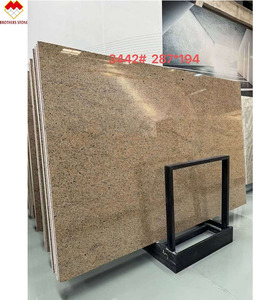 Grande dalle de granit de couleur or jaune granit impérial Giallo en or hautement poli pour comptoir d'île et mur extérieur - Product Image 2