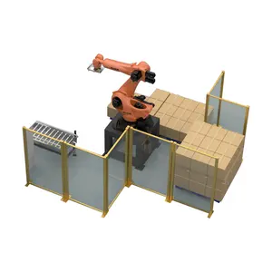 Robot brazo caja de cartón apilador palletzing máquina, ABB robot paletizador máquina