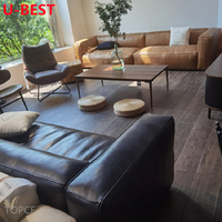 Sofá Chesterfield Clásico Británico de Cuero U-BEST, Divano, Kanepe, Sofy, Muebles de Salón, Juego de Muebles para Sala de Estar