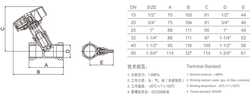 LISHUI1インチ手動ハンドル真ちゅう製バルブ静的バランシングボールバルブ真ちゅう製バランシングバルブ