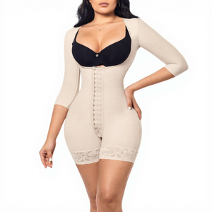 <span class=keywords><strong>Body</strong></span> sculptant amincissant pour femme, à manches, en nylon antibactérien, avec compression abdominale et effet liftant des hanches - Product Image 5