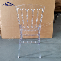 Chaise de salle à manger moderne en plastique transparent - Durable, imperméable, portable avec garantie de 2 ans pour une utilisation à la maison et en extérieur