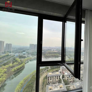 Fenêtre en aluminium à ouverture oscillo-battante avec design moderne, <span class=keywords><strong>double</strong></span> <span class=keywords><strong>vitrage</strong></span> Low-E, coupe-vent, haute efficacité énergétique, réduction des coûts - Product Image 4
