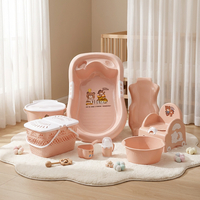 Ensemble de bain pour bébé en plastique épaissi en huit pièces pour nouveau-né, cadeau maternel et infantile