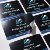 Etiquetas con Logotipo Personalizado para Botellas de 3ml y 10ml; Etiquetas y Cajas Impermeables con Impresión Digital/UV