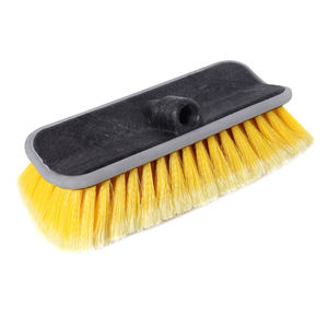 Brosse de lavage de voiture à poils doux bi-niveaux de 10 pouces en PVC+PP+TPR jaune avec pare-chocs de protection - Product Image 1