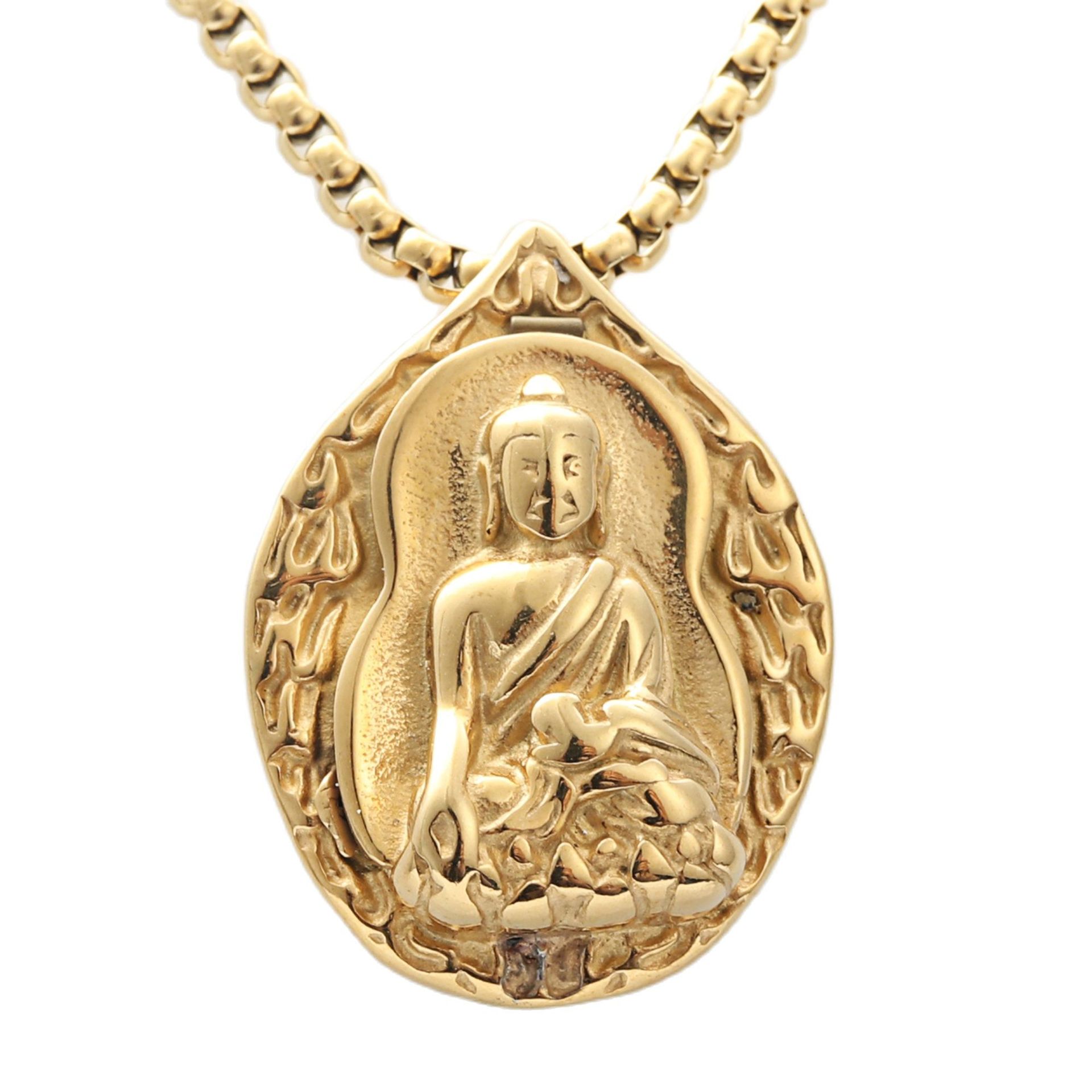 Pendentif en or avec une chaîne de perles carrées de 3,0*60 cm