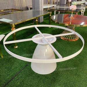 Gran oferta 2025, vidrio redondo de lujo con soporte de Base sólida, mesas de banquete de boda de acero inoxidable para eventos - Product Image 3