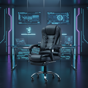 Sedia Premium in Tessuto Similpelle Nera con Schienale Alto, Reclinabile, Regolabile in Altezza, Rotazione a 360° °   Sedia da Gaming Ergonomica Girevole per Giocatori Professionisti - Product Image 2