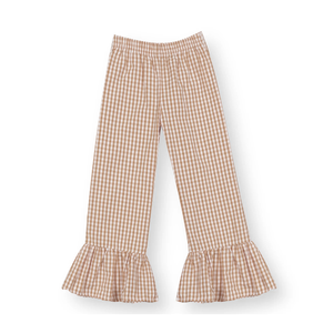 Pantaloni a Quadretti con Volant per Bambine, <span class=keywords><strong>Leggings</strong></span> Boutique con Orlo a Balze, Pantaloni a Quadri <span class=keywords><strong>Arancioni</strong></span> con Volant, Abbigliamento Autunnale per Bambini - Product Image 6