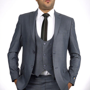 Gray Men Business <b>Suit</b> Jacket-Plus Size Waterproof & Breathable - Product Image 1