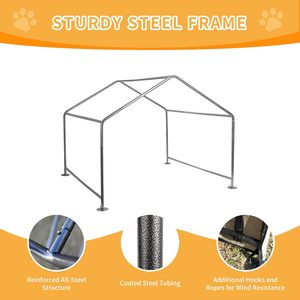 Dog Shade Shelter Outdoor <b>Tent</b> for Large Medium Dogs Outside Doghouse Sun Rain <b>Canopy</b> Dog House with Waterproof Roof Ground Nail - Product Image 5