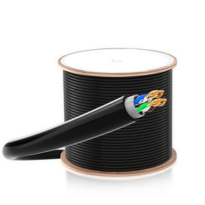 สายแลน <span class=keywords><strong>Cat5e</strong></span> ความเร็วสูงสำหรับ Cat6A กลางแจ้ง Cat6สายเคเบิ้ลเกลียวคู่ UTP STP FTP CAT 6 6A 24AWG 0.55มม. สายเคเบิ้ล1000ft กันน้ำ - Product Image 2