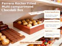 Boîte à chocolat personnalisée à compartiments multiples, en carton kraft blanc avec couvercle, emballage pour bonbons, pour la personnalisation de cadeaux, vente en gros WELCOTECH