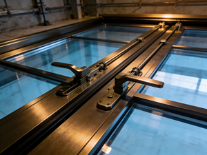 Porte coulissante FIDELIS haut de gamme en alliage d'aluminium lourd avec double vitrage en verre trempé pour salon intérieur, personnalisation royale - Product Image 5