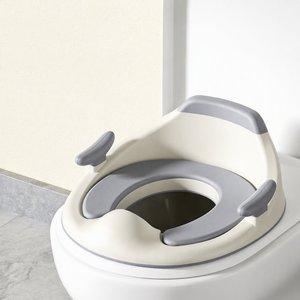 Siège <span class=keywords><strong>de</strong></span> <span class=keywords><strong>toilette</strong></span> d'apprentissage <span class=keywords><strong>pour</strong></span> bébé avec poignées, protection anti-éclaboussures, anneau d'apprentissage antidérapant <span class=keywords><strong>pour</strong></span> toilettes <span class=keywords><strong>pour</strong></span> garçons et filles - Product Image 1