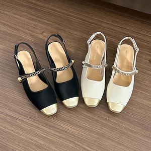 2026 New square Toe Backless Low Heel Sandals Women One Strap Color <b>Block</b> Closed Toe Summer Casual Footwear - Product Image 1