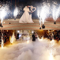 Système de lancement de feux d'artifice à fontaine froide 6 pôles, télécommande, aluminium, piles AA, garantie 3 mois, cascade rotative DMX 8 canaux