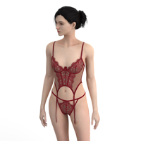 Groothandel Corset BH & Slip Sets Mode Sexy Doorschijnende Borduurkant Lingerie String Thong 2024 Dames Ondergoed