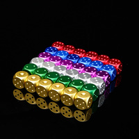 Dés hexagonaux multicolores en alliage d'aluminium de 16 mm, jeu de bar portable, soirées KTV, cadeaux créatifs pour le vin, fournitures de divertissement et de loisirs