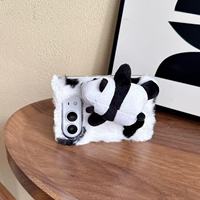 Étui de luxe 3D mignon et chaud en peluche douce pour iPhone 18 Duo, coque de téléphone portable pliable 2026