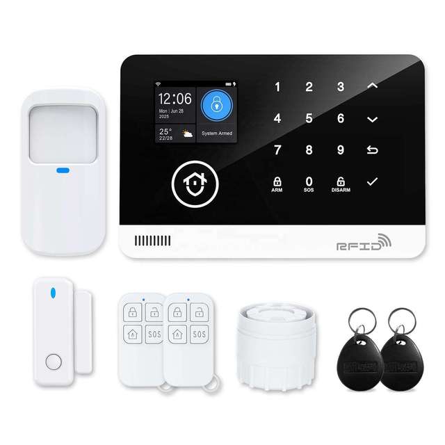 Tuya Wi-Fi+4G Universal Standard Smart Home Security Alarm System Anti Theft Wireless Burglar Kit Support Alexa Google Home
