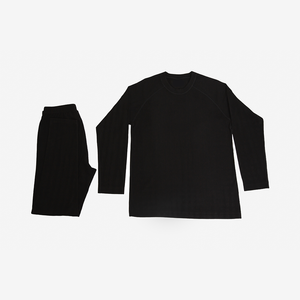 CELINNE T-shirts confortables à manches longues pour hommes, coupe ajustée, col rond, sous-vêtements techniques, ensembles t-shirt et pantalon pour hommes - Product Image 5