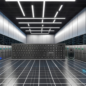 Ensemble clavier et souris sans fil USB 2,4 GHz rétroéclairé LED pleine taille personnalisé OEM, solution de jeu silencieuse pour ordinateur de bureau et ordinateur, en stock - Product Image 3