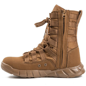 DFDB01 Men Tactical <b>Boots</b> Suede Brown All Seasons Outdoor Durable PU Adult Mesh Fabric for Outdoor <b>Hiking</b> Training Winter Season - Product Image 5