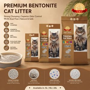Litière pour chat à forte absorption, faible poussière, contrôle des odeurs, OEM, litière pour chat en bentonite, fournisseur d'usine - Product Image 1