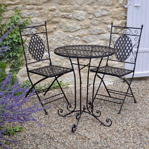 Set di Mobili da Giardino <span class=keywords><strong>in</strong></span> Metallo con <span class=keywords><strong>Tavolo</strong></span> e Sedie per Patio, Terrazza e Tempo Libero - Product Image 5