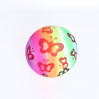 Pelota inflable de arcoíris disponible en muchos colores, suministro del fabricante, pelota de juguete de pvc