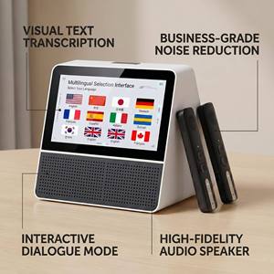 Interprète AI à double écran 7'' 10'' sous Android OS, 2 langues, sans fil, en temps réel, pour équipes d'entreprise DSAT 1. Visioconférence à double écran face à face - Product Image 5