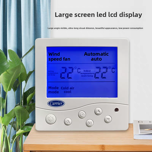 Пластиковый ЖК-термостат, регулятор температуры для центрального кондиционирования воздуха, квадратная панель для торговых центров, школ, больниц, китайский - Product Image 2