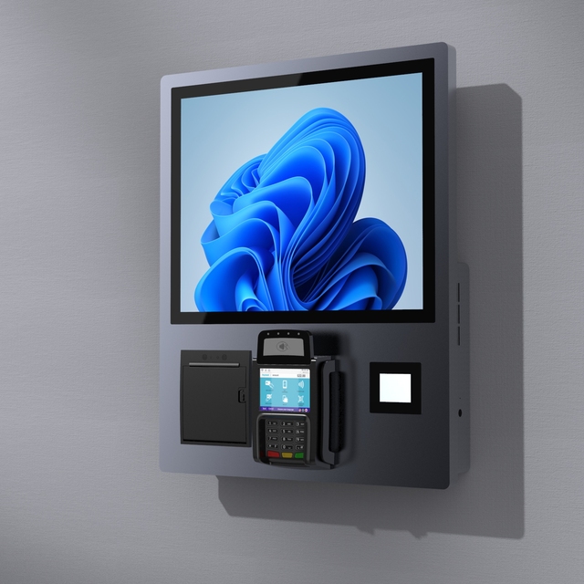 Wall Mount 19 Inch Self Service Ordering Payment Kiosk Machine for Fast Food Restaurant