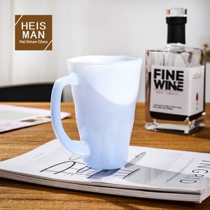 Taza Creativa Hecha a Mano con Acabado de Pintura en Aerosol Irregular <span class=keywords><strong>para</strong></span> Uso Doméstico, con Asa de Color Caramelo, Se Puede Imprimir el Logotipo, Disponible en Stock - Product Image 1