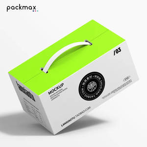 Eco-friendly Biodegradable Recyclable <b>Kraft</b> Paper Foldable Portable Tote Packaging <b>Box</b> Customizable Food Packaging Packaging - Product Image 3