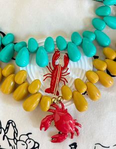 New Trendy Irregular Accessories Chain Necklace Crab <strong>Lobster</strong> Pendant Necklace Colorful Resin Accessories Necklace <strong>Jewelry</strong> - Product Image 2