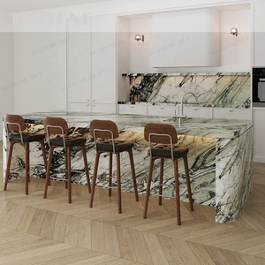Tavolo da Bar in Quarzite Verde Naturale di Alta Qualità con Venature Bianche per Villa, Club Privato, Salotto dei Sigari - Product Image 3