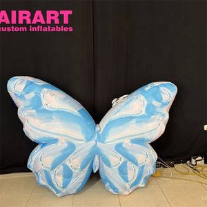 2 मीटर अनुकूलित ताजा रंग inflatable नीली तितली, पार्टी सजावट के लिए इंफ्लेटेबल तितली पंख गुब्बारा - Product Image 2