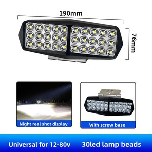 Phare LED universel étanche 12V-80V pour voiture, lumière jaune, camion, Tricycle, projecteur de recul pour moto, véhicule électrique - Product Image 6