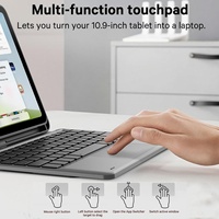 iPad 11. Nesil 2025 A16 ve 10. Nesil 2022 10.9 İnç Tablet için Kablosuz Klavye Kılıfı, Arkadan Aydınlatmalı Dokunmatik Yüzeyli Klavye Kapağı