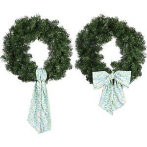 Zhongxin Décoration de porte d'entrée de cour de Noël Ceinture de guirlande en polyester avec conception de ruban solitaire - Product Image 1