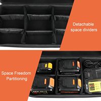 Support de boîte de rangement de remplacement pour batterie Dewalt 20V et étui de transport avec séparateurs détachables (sac uniquement)