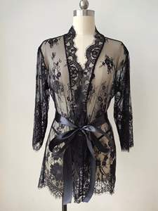 Lace <b>Mesh</b> Nightgown Sleepwear Lace Transparent Nightwear Plus Size <b>Lingerie</b> - Product Image 4