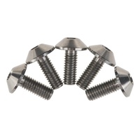 Lot de 6 vis en alliage de titane M5x10mm pour VTT, vis de fixation de porte-bidon T25 en forme de fleur de prunier, vis de fixation de disque de frein, couleur