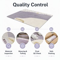 Ensemble de tapis 3D en crème de haute qualité, style moderne, pour canapé, table basse, chambre, bureau ou cuisine